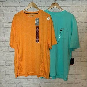 NWT 2 Men's Reebok Greg Norman Shirts Aqua  XXL